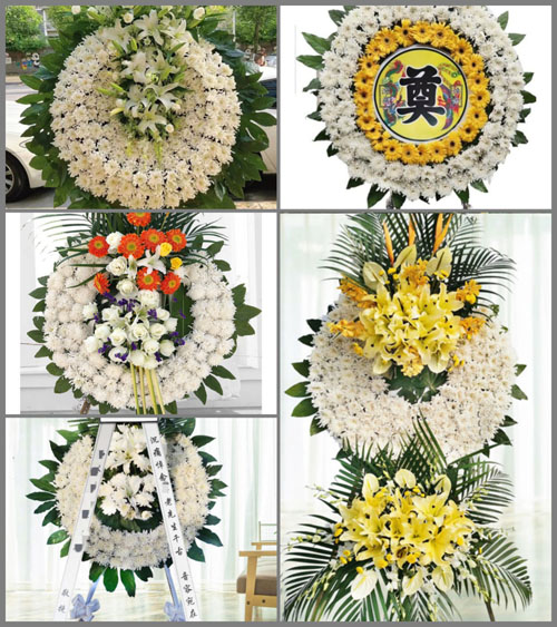 湖北黄冈市浠水县团陂镇五峰坳村花圈速递